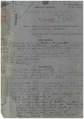 1948 - Projeto de Lei que define os crimes de responsabilidade