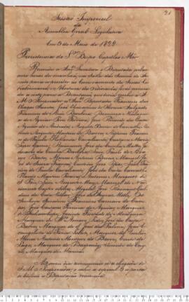 Ata da Sessão Imperial da Assembléia Geral Legislativa do dia 03-05-1829