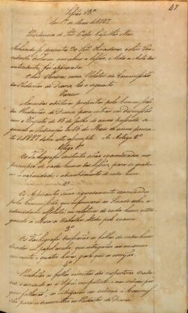 Ata da 13ª Sessão do dia 17-05-1827