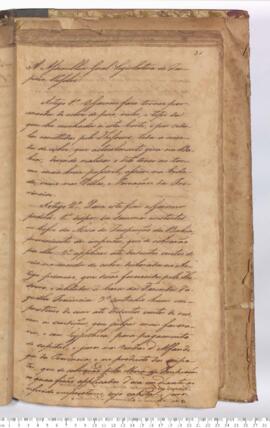 Autógrafo de 12-11-1827 do Projeto de Lei de 08-11-1827 aprovado pela Câmara dos Deputados e reme...