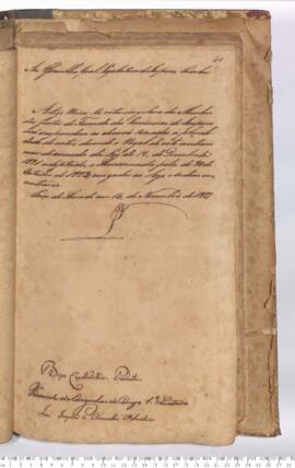 Autógrafo de 14-11-1827 do Projeto de Resolução aprovado pela Câmara dos Deputados e remetido à C...