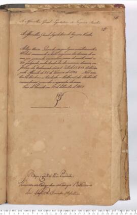 Autógrafo de 27-09-1827 do Projeto de Resolução aprovado pela Câmara dos Deputados e remetido à C...