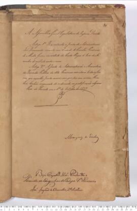 Autógrafo de 01-10-1827 do Projeto de Lei da Assembleia Geral Legislativa sobre a Extinção da Jun...