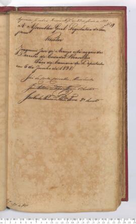Autógrafo da Resolução de 06-06-1828 sobre a Declaração dos Direitos de Cidadão Brasileiro a Joaq...