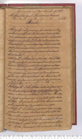Autógrafo da Lei de 04-10-1827 sobre a Redução de letras aceitas pelos devedores em contratos de ...