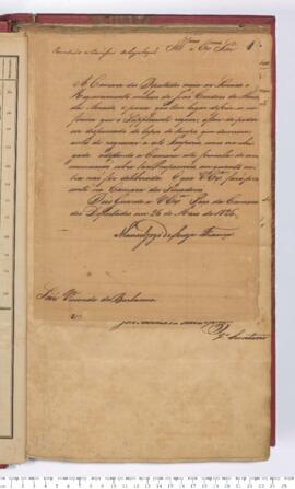 Autógrafo da Resolução de 26-05-1826 sobre a Dispensa do Desembargador João Cardozo de Almeida Amado
