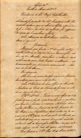 Ata da 10ª Sessão do dia 14-05-1827