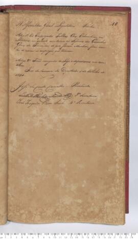 Autógrafo da Resolução de 04-10-1830 sobre a Isenção do Exercício dos empregos enquanto assistem às sessões dos Conselhos Provinciais