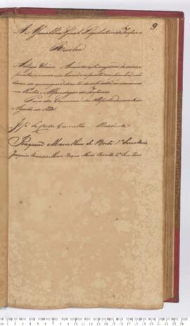 Autógrafo da Resolução de 05-08-1830 sobre a Isenção de entrada a moedas estrangeiras de prata e ouro