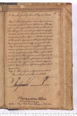 Autógrafo de 04-09-1828 do Decreto da Assembleia Geral Legislativa sobre o Processo Criminal de A...