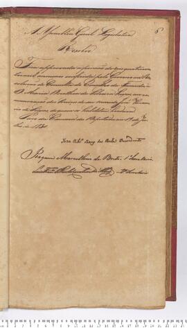 Autógrafo da Resolução de 19-07-1830 sobre a Pensão concedida a D. Maria Dorothea da Silveira Seixas