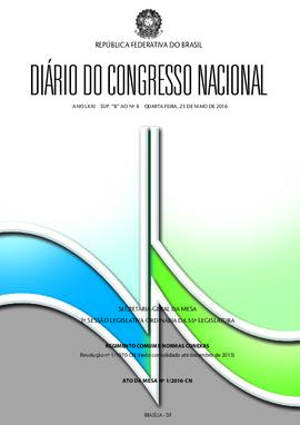 Suplemento B ao DCN 8, de 25 de maio de 2016.