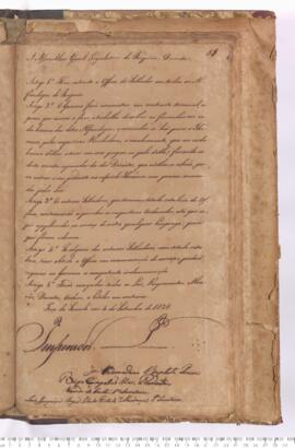 Autógrafo de 04-09-1828 do Decreto de 04-09-1828 pela Assembleia Geral Legislativa sobre a Extinç...