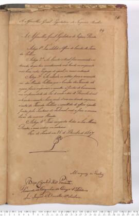 Autógrafo de 25-09-1827 do Decreto da Assembleia Geral Legislativa sobre a Abolição do Oficio de ...