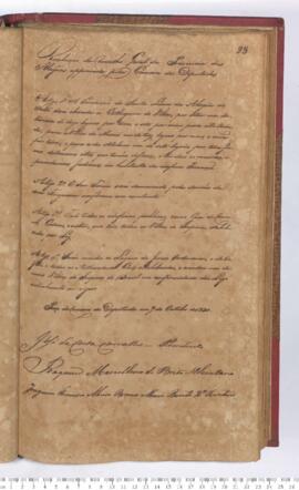 Autógrafo da Resolução de 07-10-1830 sobre a Elevação do povoado de Santa Luzia da Alagoa do Norte a categoria de Vila