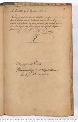 Autógrafo de 05-09-1827 do Projeto de Resolução sem data da Câmara dos Deputados e remetido à Câm...