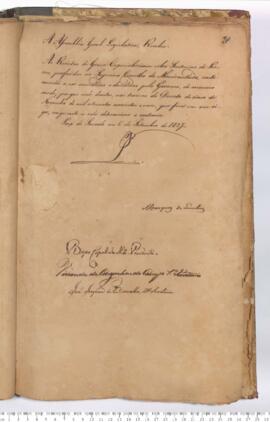 Autógrafo de 05-09-1827 do Projeto de Resolução sem data da Câmara dos Deputados e remetido à Câm...
