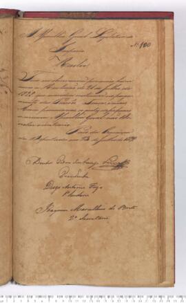 Autógrafo da Resolução de 23-07-1829 sobre a Observância por mais um ano da Resolução de 21-07-18...