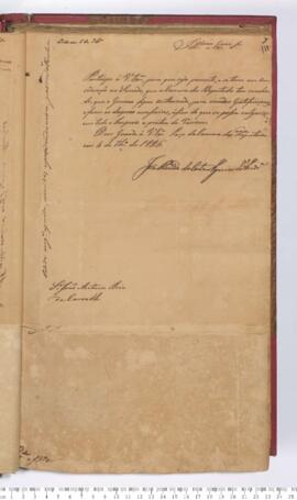 Autógrafo da Resolução de 04-09-1826 sobre a Autorização para conceder gratificações de despesas ...