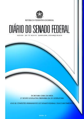 Suplemento D ao DSF 18, de 2 de março de 2016