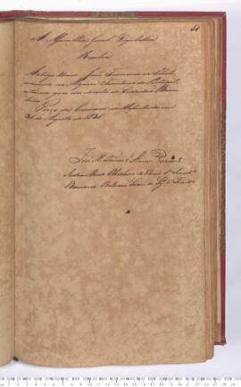 Autógrafo da Resolução de 31-08-1831 sobre a Declaração dos direitos de cidadão brasileiro a João Francisco de Chabi