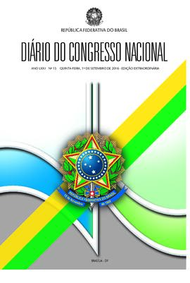 DCN 15, de 1º de setembro de 2016. Edição extraordinária