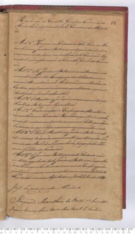 Autógrafo da Resolução de 07-10-1830 sobre o Estabelecimento de um Jardim Botânico na Cidade de São Luiz do Maranhão