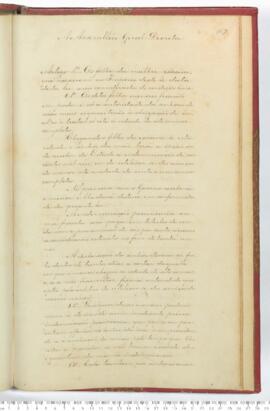 Autógrafo do Projeto de Lei do Ventre Livre de 1871