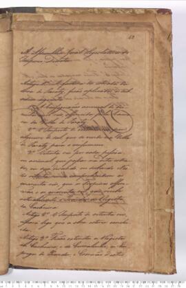 Autógrafo de 04-06-1827 do Decreto da Assembleia Geral Legislativa sobre a Fatura da Estrada da S...